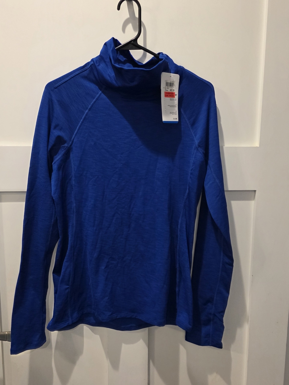 Under Armour Women's ColdGear Mockneck Long Sleeve Shirt Blue Base Layer L